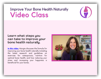 Improve your bone health video class